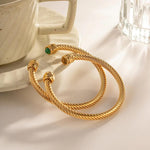 Gold Gemstone Bangle