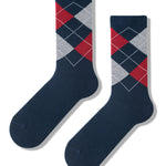 5 Pack Men's Textured Retro Calf Sock