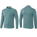 Men's Active Slim-fit Quarter Zip Long Sleeve Outdoor Athletic Performance Pullover