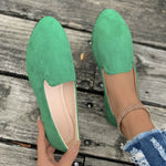 SHERNA™ - Women’s Solid Color Flats Soft Sole Pointed Toe Slip-On Shoes