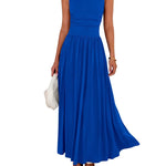 EMMIE™- Chic Sleeveless Ruched High-Waisted Maxi Dress