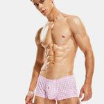 Plaid 100% Cotton Men's Soft Trunks