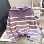 TIANA™ - Chic Striped Long Sleeve Collared Top