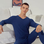 Fleece Lined Warm Men's Thermal Underwear Set