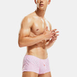 Plaid 100% Cotton Men's Soft Trunks