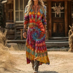 Long Sleeve Vintage Casual Dress