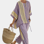 Anzaleira | Elegant Striped Set