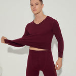 Fleece Lined Warm Men's Thermal Underwear Set