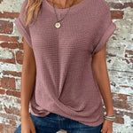 Audra | Waffle Knit Casual Tee