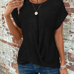 Audra | Waffle Knit Casual Tee