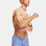 Plaid 100% Cotton Men's Soft Trunks