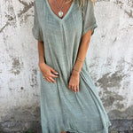 Sheba | Loose V-Neck Dress