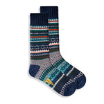 2 Pack Mixed Pattern Men's Crew Socks