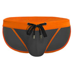 Men's Dual-Tone Swim Briefs with Removable Padding