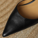 Ceyra Leather Kitten Heels