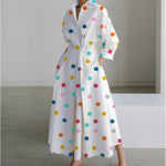 SOFER™ - Elegant Front Wrap Collared Maxi Dress