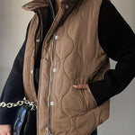 DARCY™ - Chic Lightweight Button-Up Puffer Vest