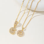 AISHA™ - Elegant 2-Pack Initial Letter Pendant Necklaces