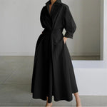 SOFER™ - Elegant Front Wrap Collared Maxi Dress