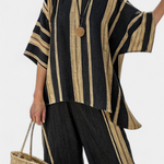 Evanna | Comfortable Oversized Striped Top & Relaxed Linen Pants