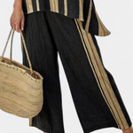 Evanna | Comfortable Oversized Striped Top & Relaxed Linen Pants
