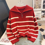 TIANA™ - Chic Striped Long Sleeve Collared Top