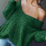 TELIKA™ - Comfy Drop Shoulder Long Sleeve Sweater