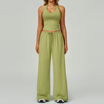 DINGDING™ - Casual Crop Tank Top and Wide Leg Pants Set