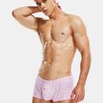 Plaid 100% Cotton Men's Soft Trunks