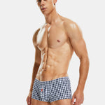 Plaid 100% Cotton Men's Soft Trunks