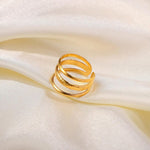 Veliora Radiant 3 Layer Gold Earrings
