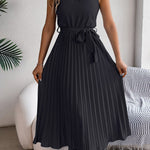 CEDRINE™ – Graceful Pleated Midi Dress