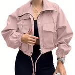 AGAPITA™ – Lightweight Zip-Up Cropped Jacket