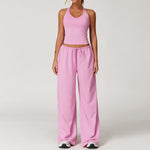 DINGDING™ - Casual Crop Tank Top and Wide Leg Pants Set