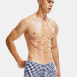 Plaid 100% Cotton Men's Soft Trunks