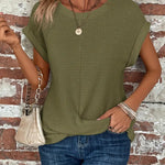 Audra | Waffle Knit Casual Tee