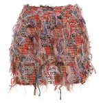 MARIA™ – Chic Fringe Detail High-Waist Mini Skirt
