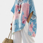 Alice | Comfortable Relaxed Linen Top & Striped Bamboo Pants