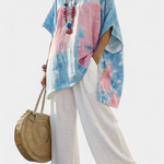 Alice | Comfortable Relaxed Linen Top & Striped Bamboo Pants