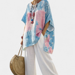 Alice | Comfortable Relaxed Linen Top & Striped Bamboo Pants