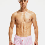 Plaid 100% Cotton Men's Soft Trunks