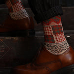 3 Pack Retro Ethnic Jacquard Calf Socks