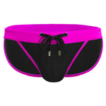 Men's Dual-Tone Swim Briefs with Removable Padding