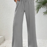 NIKU™ - Casual Wide Leg Drawstring Pants