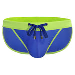 Men's Dual-Tone Swim Briefs with Removable Padding