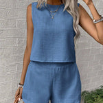 CLARISSE™ - Chic Sleeveless Tank & Shorts Set
