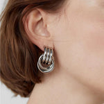 Lustrous Layered Hoop Earrings