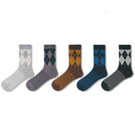 5 Pack Men's Vintage Diamond Socks