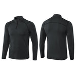 Men's Active Slim-fit Quarter Zip Long Sleeve Outdoor Athletic Performance Pullover
