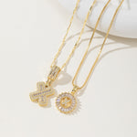 AISHA™ - Elegant 2-Pack Initial Letter Pendant Necklaces
